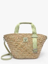 Handtas Estival Stro Le voyage en panier Groen estival PM848